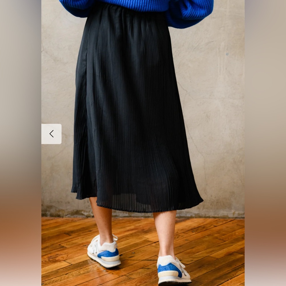 ABLE Bessie Pleated Midi Skirt NWT